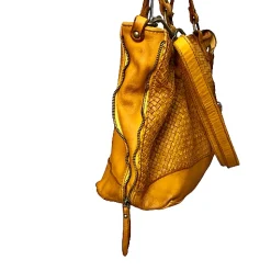 Scarpe di Maremma Borsa Intrecciata Gialla*Donna Borse Morbide