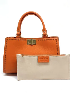 Scarpe di Maremma Borsa Rigida In Pelle Martellata*Donna Borse Rigide