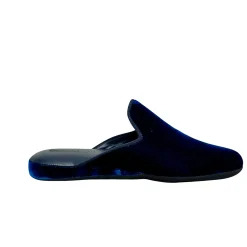 Scarpe di Maremma Ciabatta / Scendiletto In Velluto Blu Con Iniziali Personalizzate*Uomo Ciabatte & Pantofole