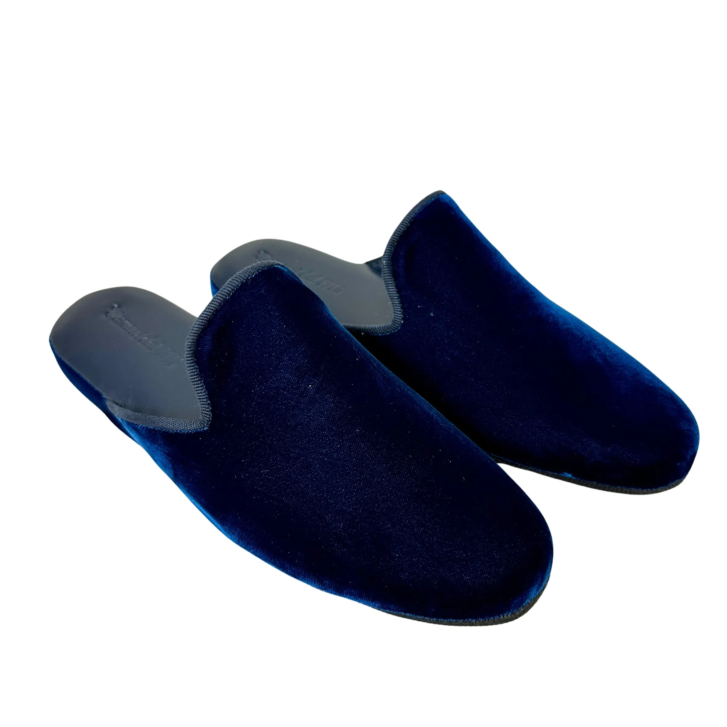 Scarpe di Maremma Ciabatta / Scendiletto In Velluto Blu Con Iniziali Personalizzate*Uomo Ciabatte & Pantofole