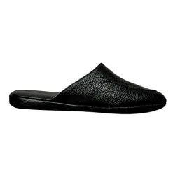 Scarpe di Maremma Ciabatta / Scendiletto In Pelle Nera*Uomo Ciabatte & Pantofole