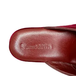 Scarpe di Maremma Ciabatta / Scendiletto In Pelle Velluto Bordeaux*Donna Ciabatte & Pantofole