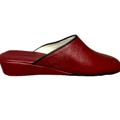 Scarpe di Maremma Ciabatta / Scendiletto In Pelle Bordeaux Chiaro*Donna Ciabatte & Pantofole