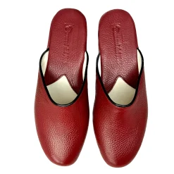 Scarpe di Maremma Ciabatta / Scendiletto In Pelle Bordeaux Chiaro*Donna Ciabatte & Pantofole