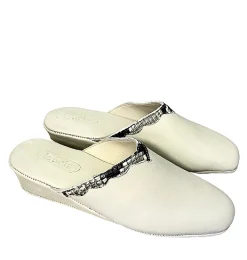 Scarpe di Maremma Ciabatta / Scendiletto In Pelle Ghiaccio*Donna Ciabatte & Pantofole