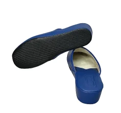Scarpe di Maremma Ciabatta / Scendiletto In Pelle Bluette*Donna Ciabatte & Pantofole