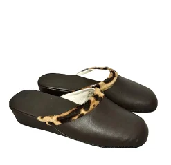 Scarpe di Maremma Ciabatta / Scendiletto In Pelle Marrone*Donna Ciabatte & Pantofole