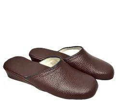 Scarpe di Maremma Ciabatta / Scendiletto In Pelle Bordeaux Scuro*Donna Ciabatte & Pantofole