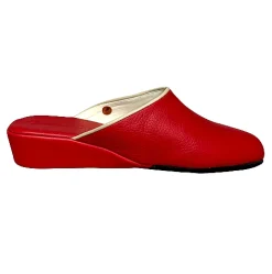Scarpe di Maremma Ciabatta / Scendiletto In Pelle Rossa*Donna Ciabatte & Pantofole