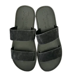 Scarpe di Maremma Ciabatta Artigianale In Camoscio Nera Mod.C19*Uomo Sandali & Ciabatte