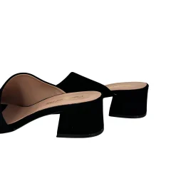 Scarpe di Maremma Ciabatta Artigianale In Camoscio Nero*Donna Sandali & Ciabatte