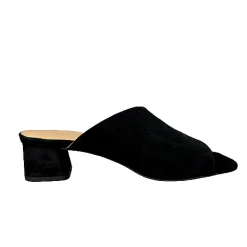 Scarpe di Maremma Ciabatta Artigianale In Camoscio Nero*Donna Sandali & Ciabatte