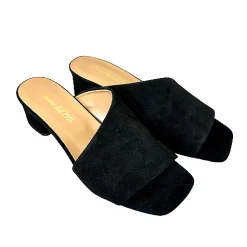 Scarpe di Maremma Ciabatta Artigianale In Camoscio Nero*Donna Sandali & Ciabatte
