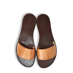 Scarpe di Maremma Ciabatta Artigianale In Pelle Ocra*Donna Sandali & Ciabatte