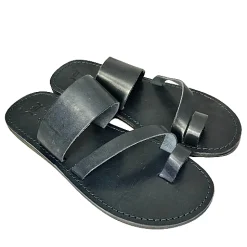 Scarpe di Maremma Ciabatta Artigianale In Pelle Blu Mod.C20*Uomo Sandali & Ciabatte