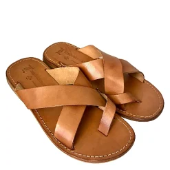 Scarpe di Maremma Ciabatta Artigianale In Pelle Cuoio Mod.C14*Uomo Sandali & Ciabatte