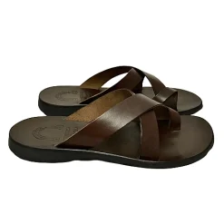 Scarpe di Maremma Ciabatta Artigianale In Pelle Testa Di Moro Mod.533*Uomo Sandali & Ciabatte