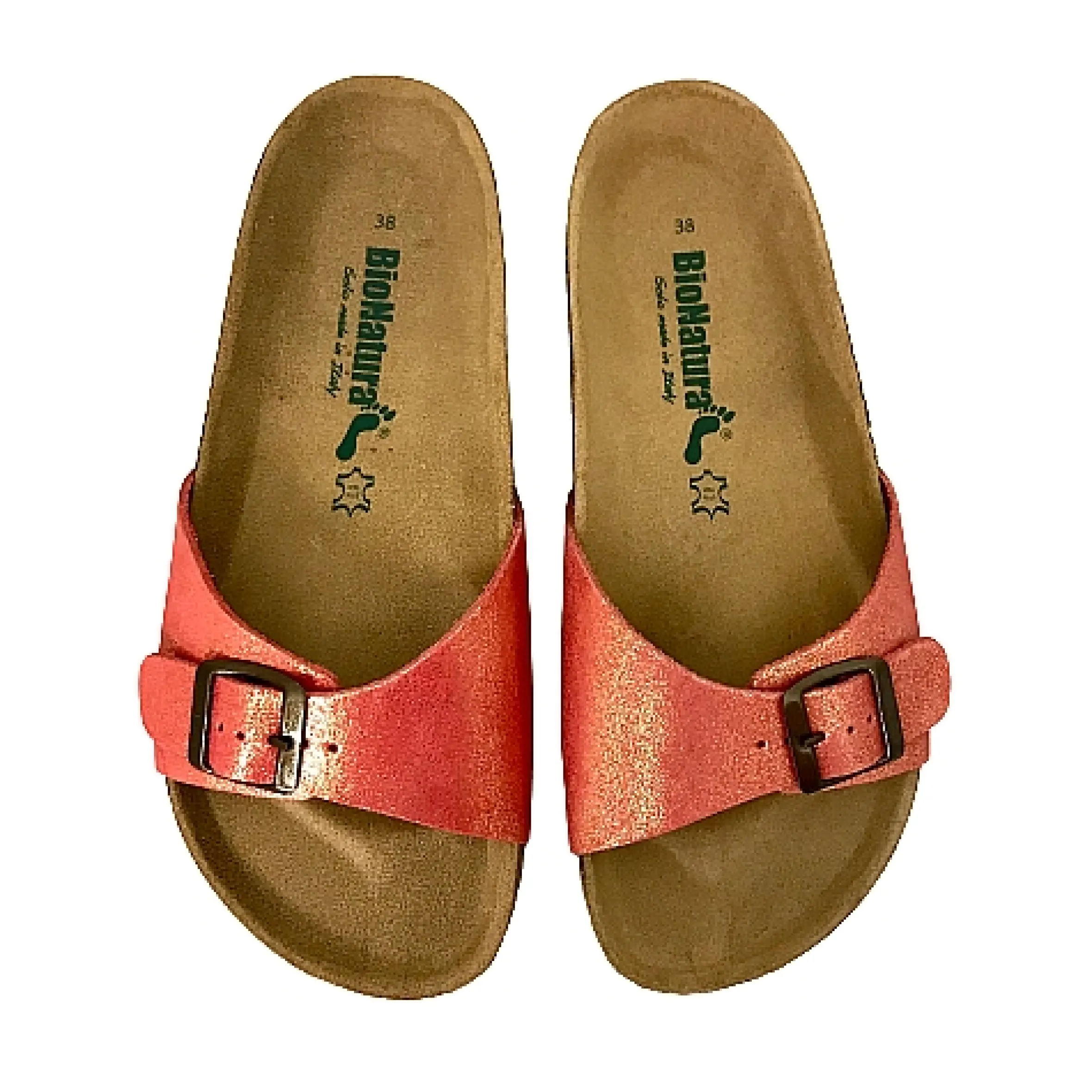 Scarpe di Maremma Ciabatta Bionatura Con Una Fascia Corallo*Donna Sandali & Ciabatte