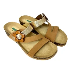 Scarpe di Maremma Ciabatta Bionatura Cuoio E Laminato*Donna Sandali & Ciabatte