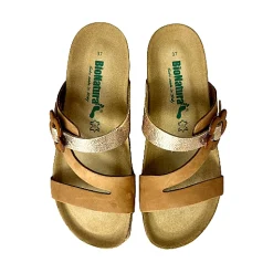 Scarpe di Maremma Ciabatta Bionatura Cuoio E Laminato*Donna Sandali & Ciabatte