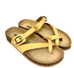 Scarpe di Maremma Ciabatta Bionatura Gialla Infradito In Nabuk*Donna Sandali & Ciabatte