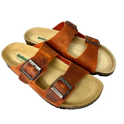 Scarpe di Maremma Ciabatta Bionatura In Pelle Oleata Mandarino Vibram*Uomo Sandali & Ciabatte