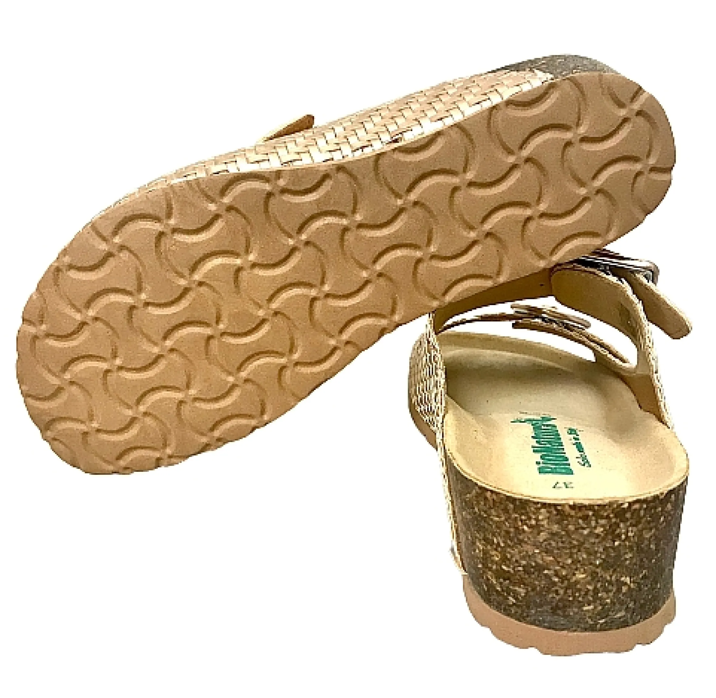 Scarpe di Maremma Ciabatta Bionatura In Pelle Intrecciata Cipria*Donna Sandali & Ciabatte