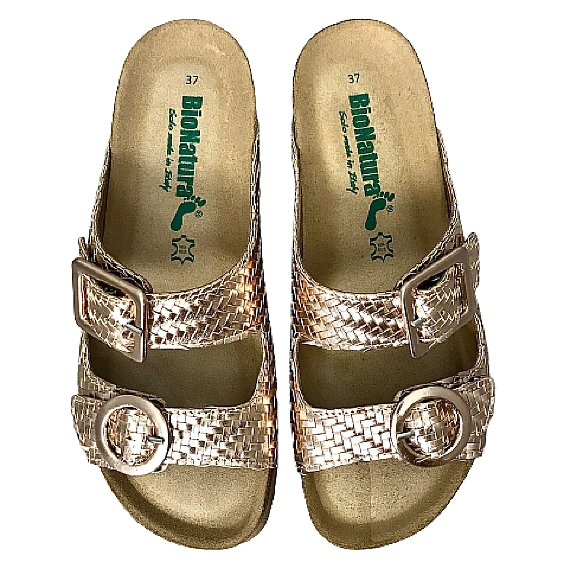 Scarpe di Maremma Ciabatta Bionatura In Pelle Intrecciata Cipria*Donna Sandali & Ciabatte