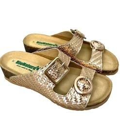 Scarpe di Maremma Ciabatta Bionatura In Pelle Intrecciata Cipria*Donna Sandali & Ciabatte