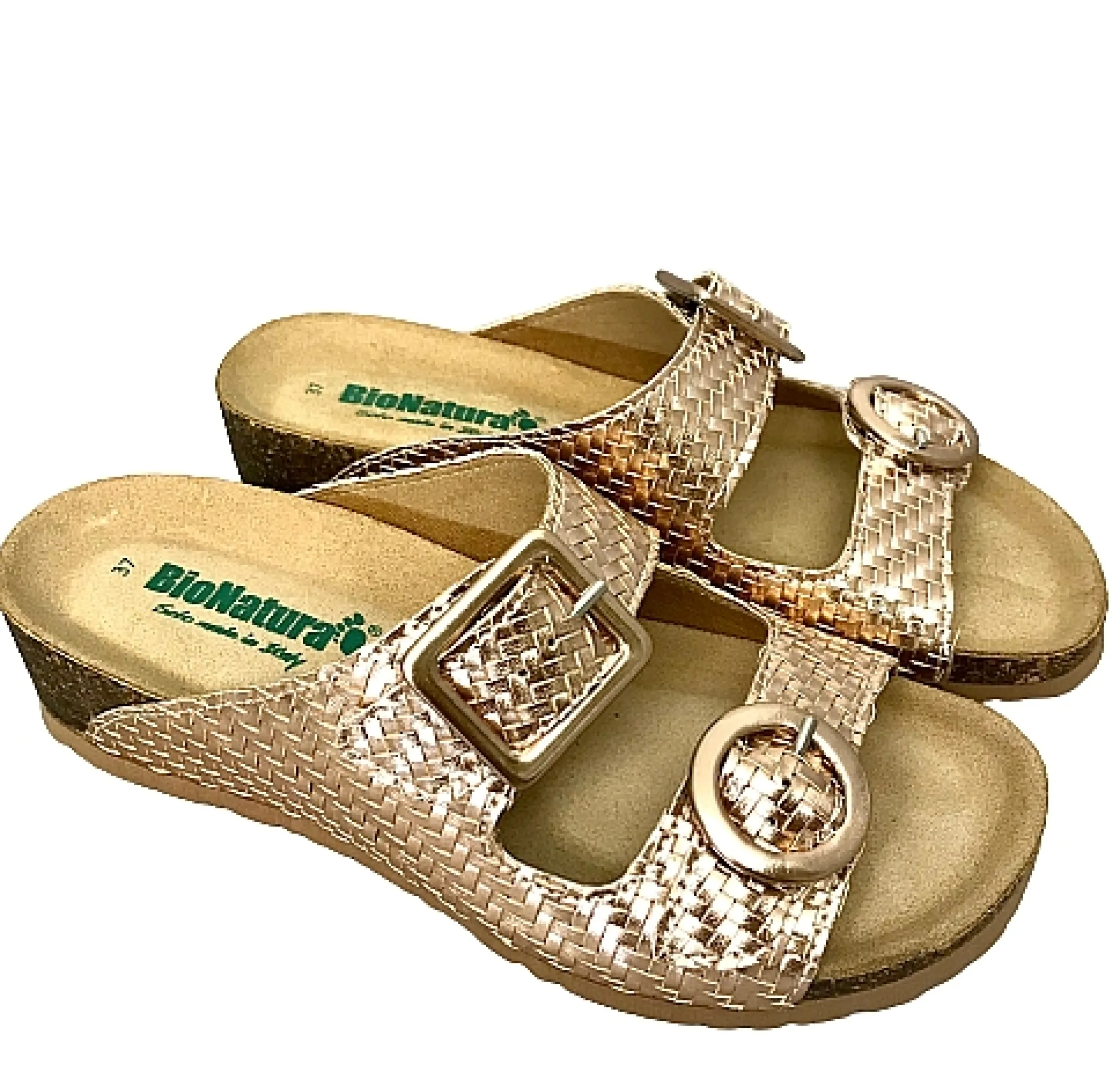 Scarpe di Maremma Ciabatta Bionatura In Pelle Intrecciata Cipria*Donna Sandali & Ciabatte