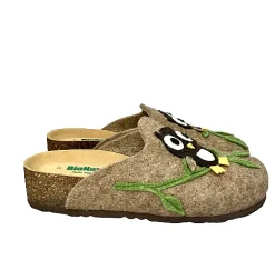 Scarpe di Maremma Ciabatta Bionatura Invernale In Feltro Lana Gufo*Donna Ciabatte & Pantofole