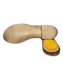 Scarpe di Maremma Ciabatta In Camoscio Giallo Con Borchiette*Donna Sandali & Ciabatte