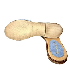 Scarpe di Maremma Ciabatta In Camoscio Turchese Con Catena*Donna Sandali & Ciabatte