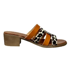 Scarpe di Maremma Ciabatta In Cavallino E Pelle Cognac Mod. Hermes*Donna Sandali & Ciabatte