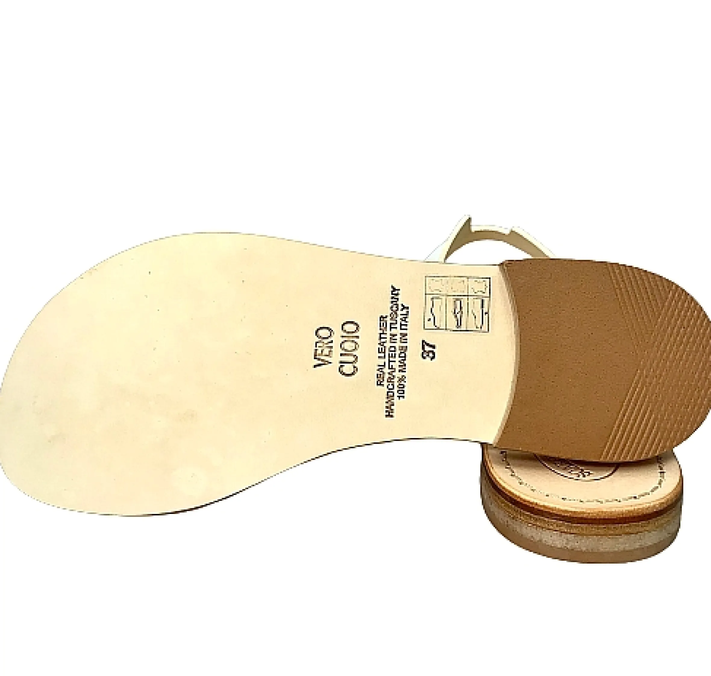 Scarpe di Maremma Ciabatta In Pelle Bianca Mod. Hermes*Donna Sandali & Ciabatte