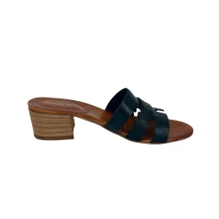 Scarpe di Maremma Ciabatta In Pelle Tuffata Nera*Donna Sandali & Ciabatte