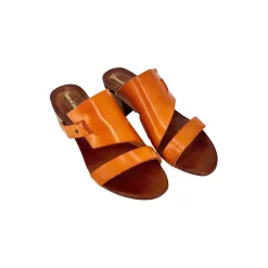 Scarpe di Maremma Ciabatta In Pelle Tuffata Arancio*Donna Sandali & Ciabatte