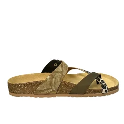 Scarpe di Maremma Ciabatta Infradito Bionatura In Pelle Animalier Bassa*Donna Sandali & Ciabatte