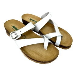 Scarpe di Maremma Ciabatta Infradito Bionatura In Pelle Bianca*Donna Sandali & Ciabatte