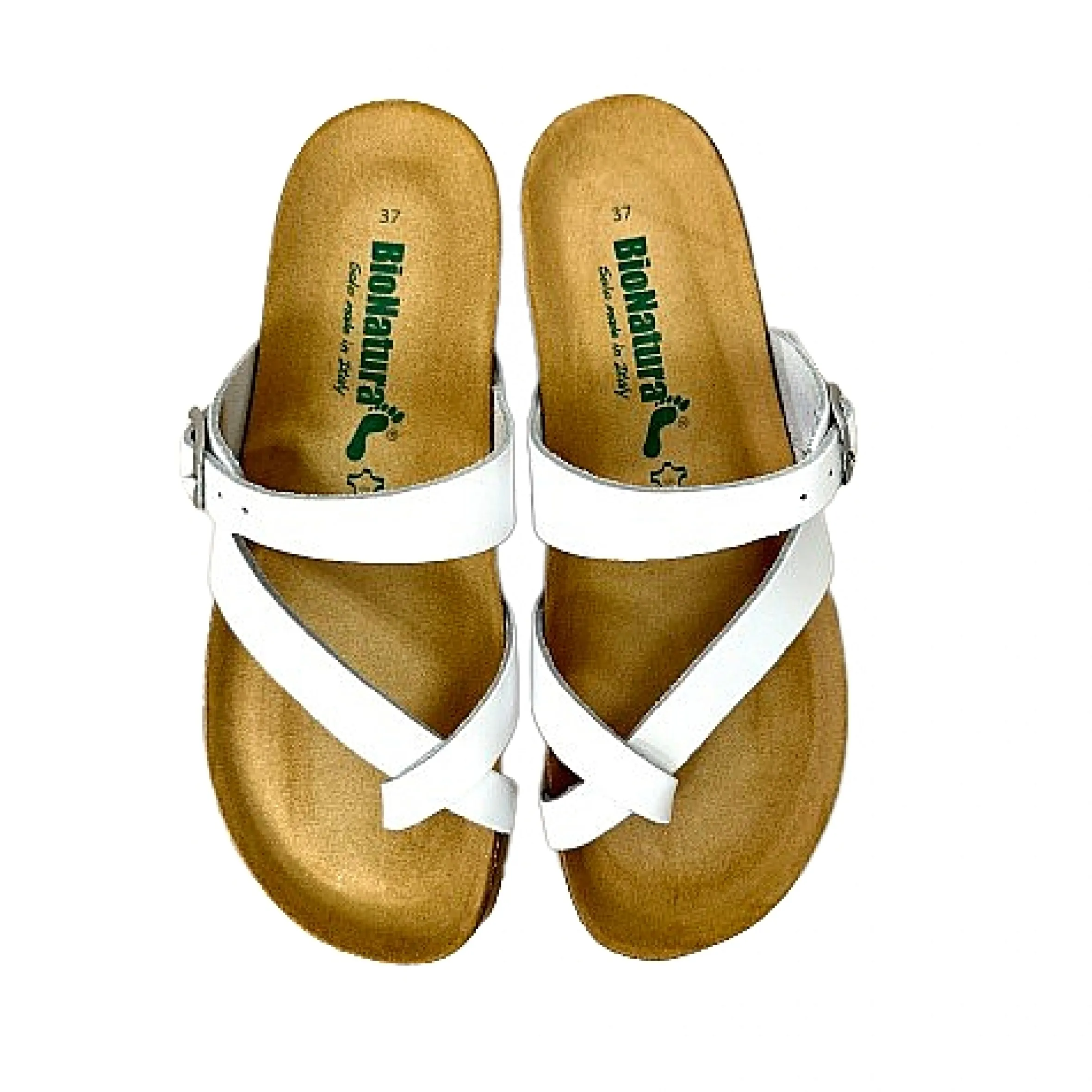 Scarpe di Maremma Ciabatta Infradito Bionatura In Pelle Bianca*Donna Sandali & Ciabatte