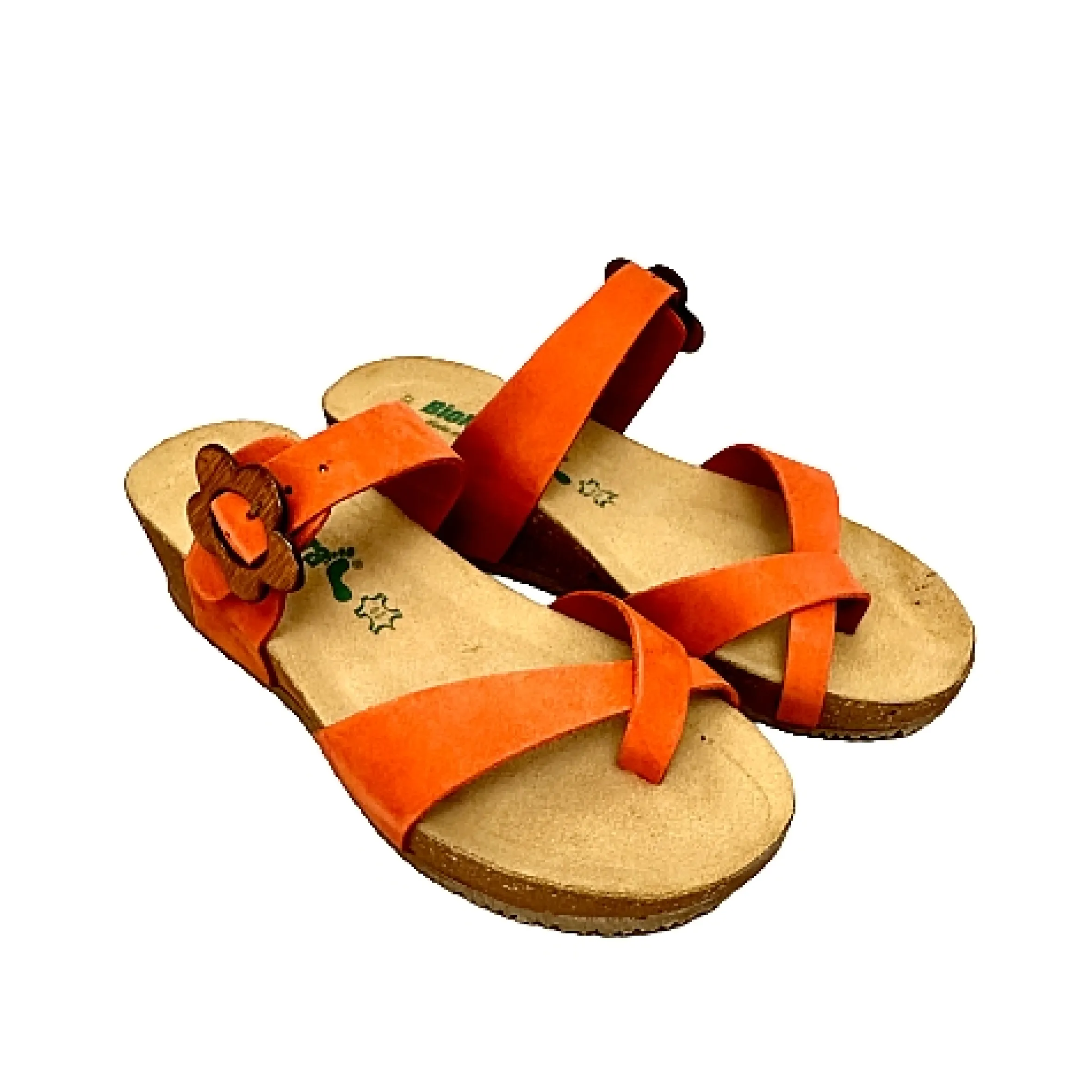 Scarpe di Maremma Ciabatta Infradito Bionatura In Nabuk Arancione*Donna Sandali & Ciabatte