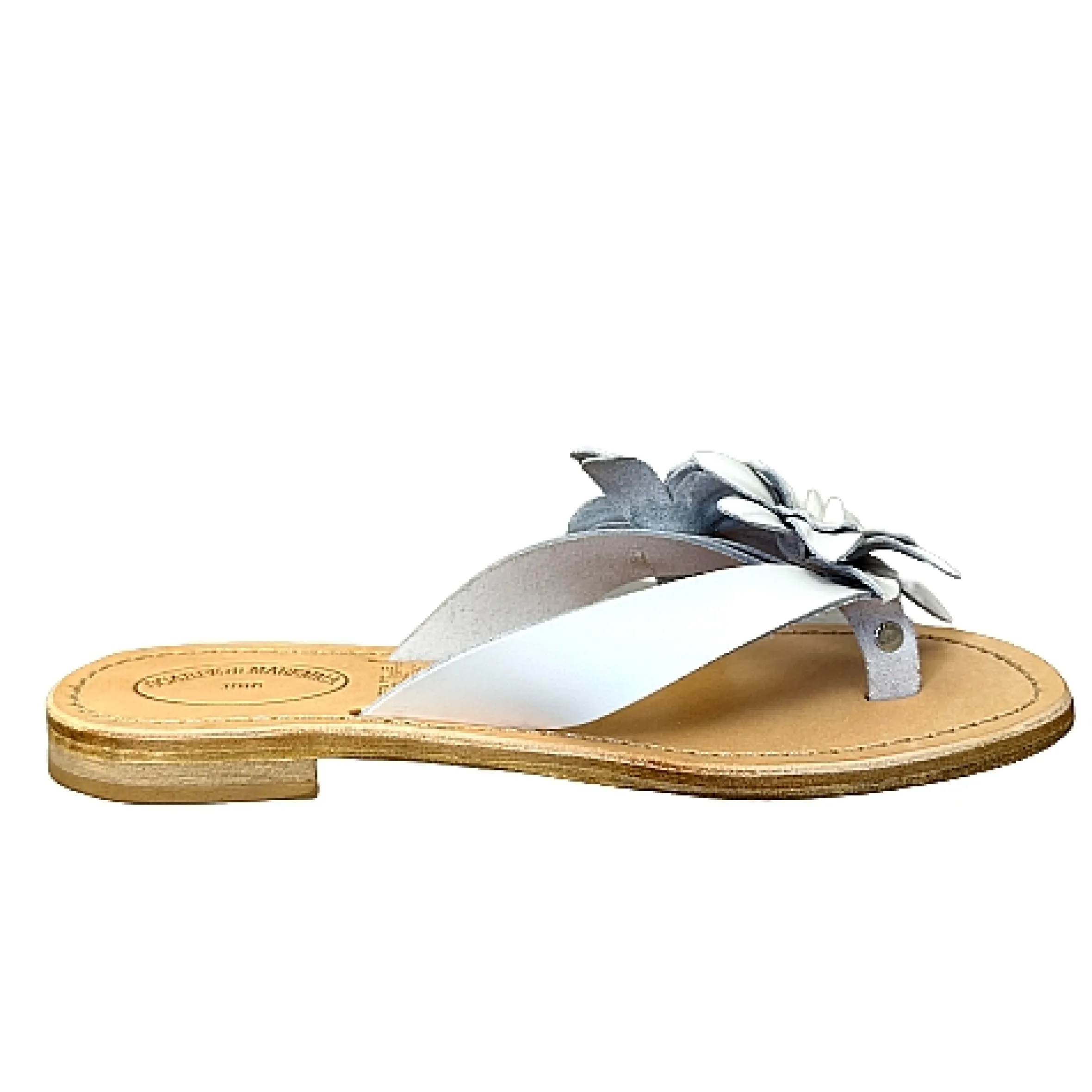 Scarpe di Maremma Ciabatta Infradito In Pelle Bianca Mod. Fabiola*Donna Sandali & Ciabatte