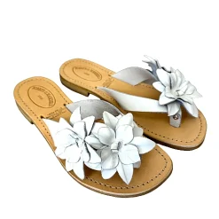 Scarpe di Maremma Ciabatta Infradito In Pelle Bianca Mod. Fabiola*Donna Sandali & Ciabatte