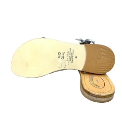 Scarpe di Maremma Ciabatta Infradito In Pelle Bianca Mod. Fabiola*Donna Sandali & Ciabatte