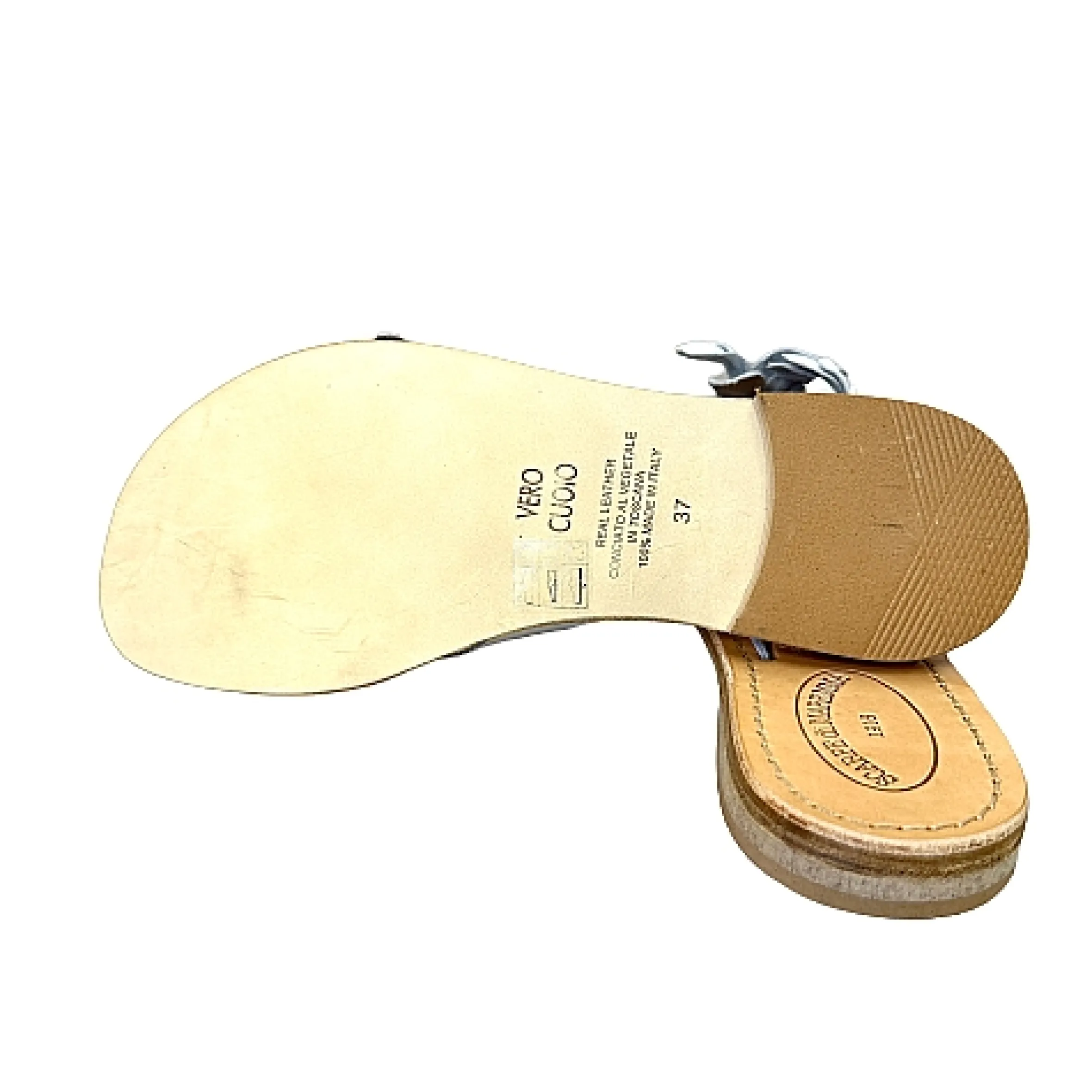 Scarpe di Maremma Ciabatta Infradito In Pelle Bianca Mod. Fabiola*Donna Sandali & Ciabatte