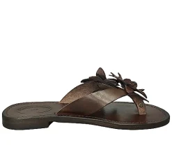 Scarpe di Maremma Ciabatta Infradito In Pelle Testa Di Moro Mod. Fabiola*Donna Sandali & Ciabatte