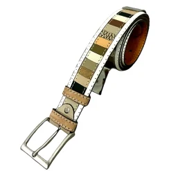 Scarpe di Maremma Cintura Artigianale Bianca Multi 2* Multicolore