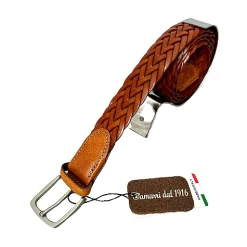Scarpe di Maremma Cintura Artigianale In Pelle Intrecciata 837* Classiche