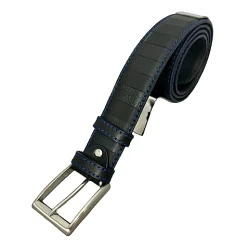Scarpe di Maremma Cintura Artigianale Nera Con Cuciture Blu Multi 1* Multicolore