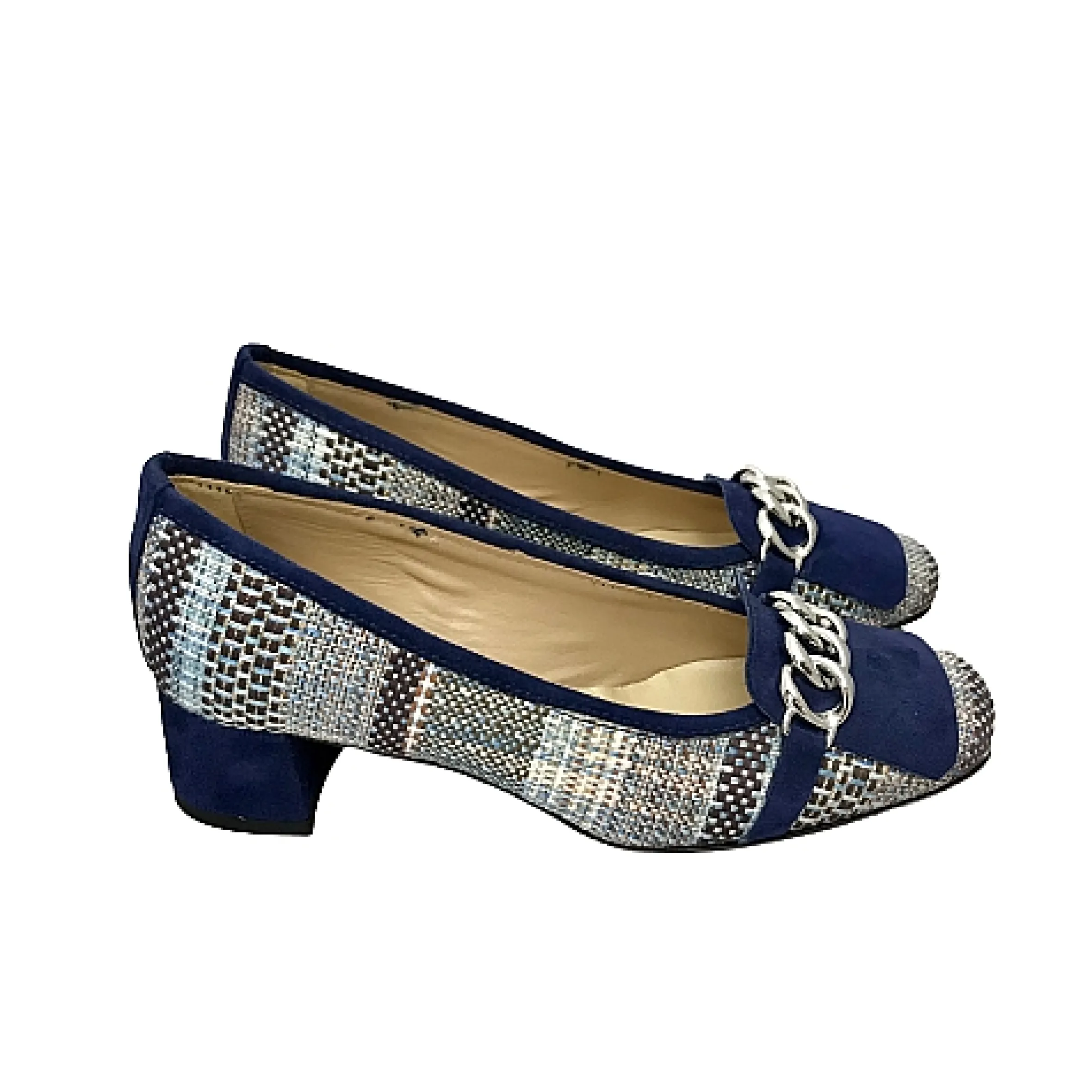 Scarpe di Maremma Decollete Blu Con Catena*Donna Ballerine